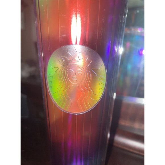 Starbucks Rainbow Kaleidoscope Acrylic Tumbler Cold Cup 24oz Venti - Picture 2 of 6